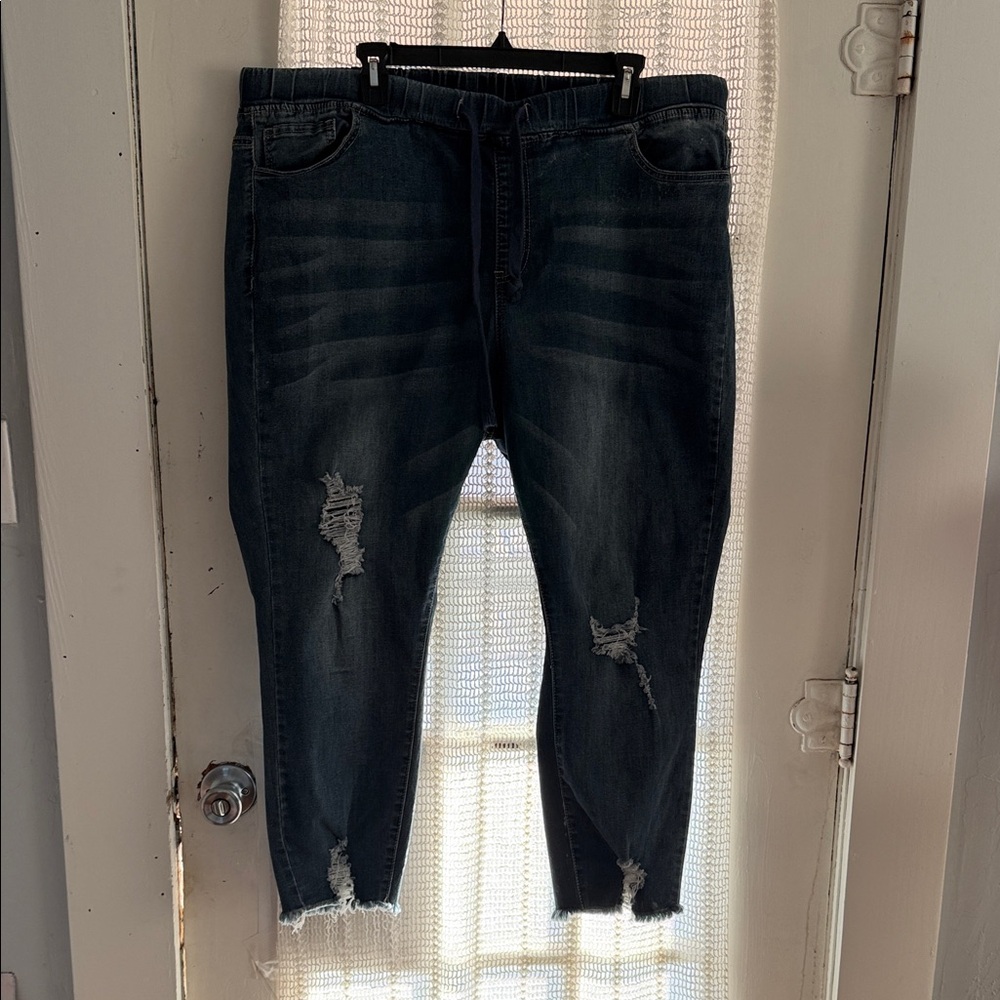 YMI Dark Blue Denim Joggers